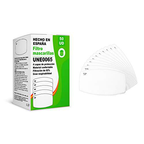 KALLPA® 50 filtros para mascarillas UNE0065 - REUTILIZABLES