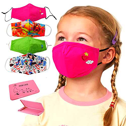 GUSTO Mascarilla Protectora Lavable y Reutilizable para Niños (Pink Candy)