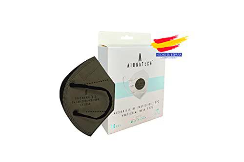 A AIRNATECH Mascarillas FFP2 Gris Antracita pack de 10 unidades