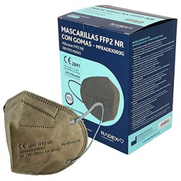 RADEX 85005274. Caja de 25 Mascarillas FFP2, Grises