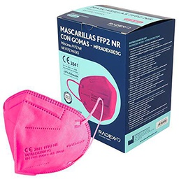 Radex 85005254. Caja de 25 Mascarillas FFP2, Rosa Fucsia