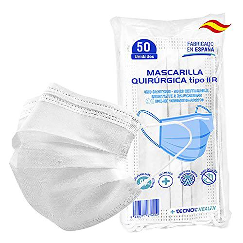 TECNOL Mascarilla Quirúrgica IIR Blanca Homologada