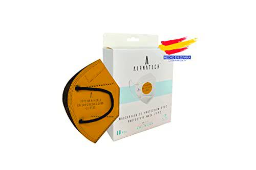 A AIRNATECH Mascarillas FFP2 marrón Mostaza pack de 10 unidades