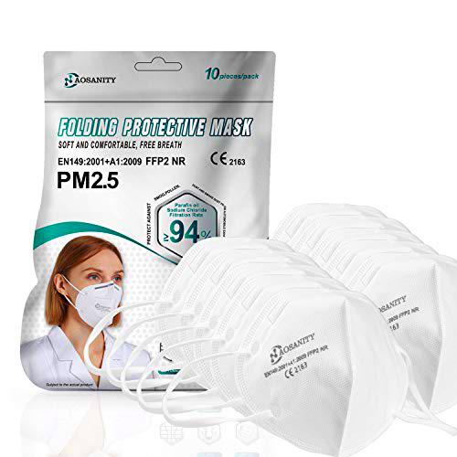 Mascarilla bucal 10X mascarilla FFP2 mascarilla, mascarilla respiratoria de 4 Capas