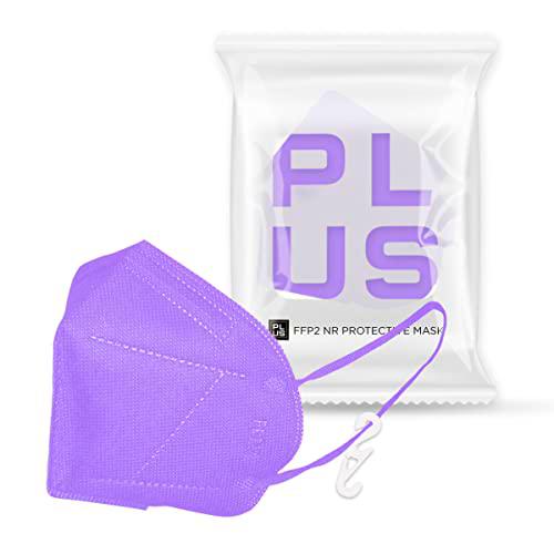 PLUS Mascarillas FFP2 Violeta Profesionales, Desechables