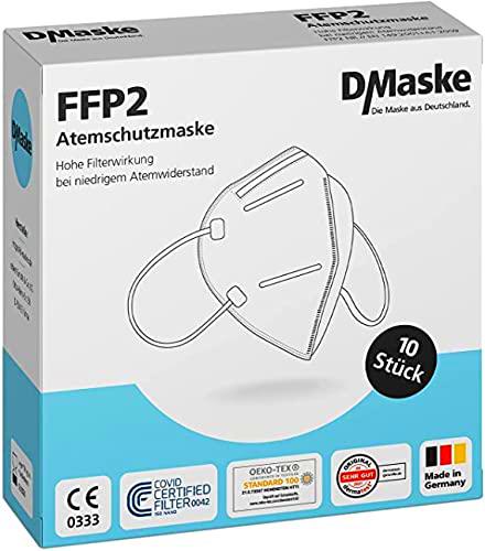 DMaske Mascarilla FFP2 - 10 piezas - Fabricante alemán