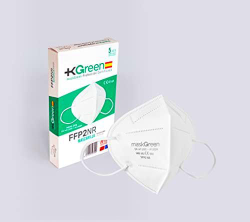 Maskgreen - Mascarilla FFP2 - Caja 5 Unidades - Mascarillas FFP2 Homologadas CE