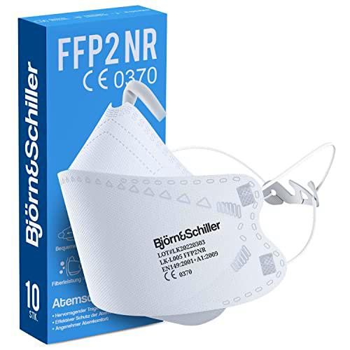 Mascarillas FFP2 10 unidades, homologadas, mascarilla respiratoria blanca