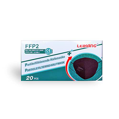 Leikang FFP2 Lk-008-1 - Mascarilla protectora bucal (20 unidades)