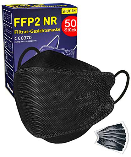 SHUYIAN Máscaras FFP2 NR 50 uds, Respirador Homologadas CE