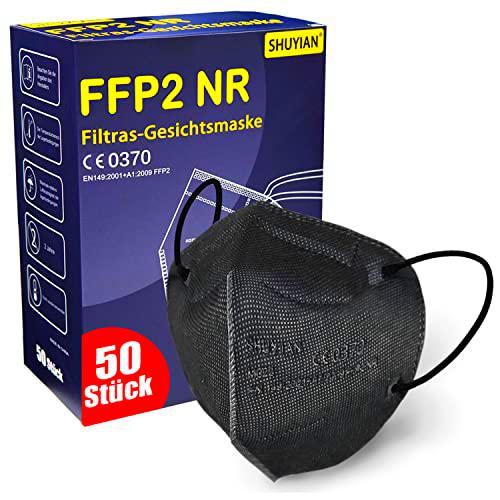 SHUYIAN Máscaras FFP2 NR 50 uds, Respirador Homologadas CE