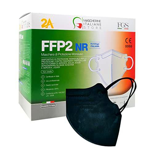 50 Mascarillas FFP2 Homologadas, Mascarilla Negra con Certificación CE 0477