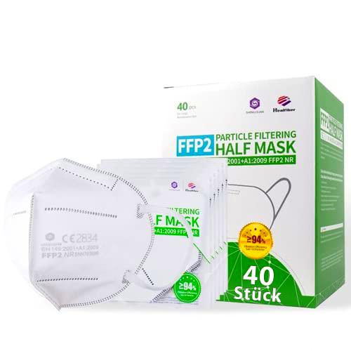 Sunfoam 40 piezas Mascarilla FFP2, certificado CE CE2834