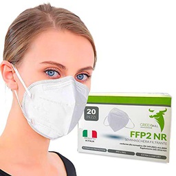 GREENBULL 20 MASCARILLAS FFP2 certificadas CE - 100% MADE in ITALY