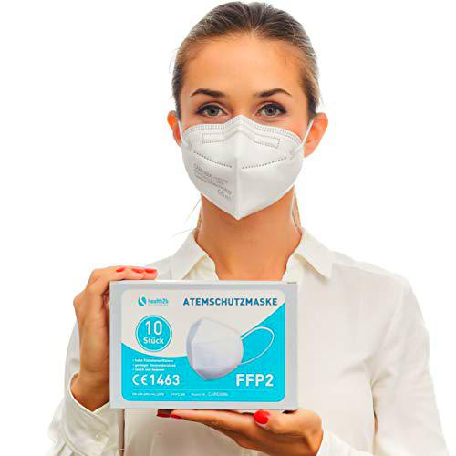 health2b Mascarilla FFP2 Certificado CE [10 unidades] CE1463 Homolagadas Mascarilla Respiratoria