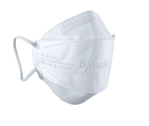 faciemF, 5x Mascarillas FFP2 Blanco | protector bucal | protección respiratoria | respirador | Amigable con la piel