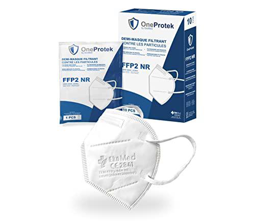 OneProtek 10x Mascarilla FFP2 NR con certificación CE EN149