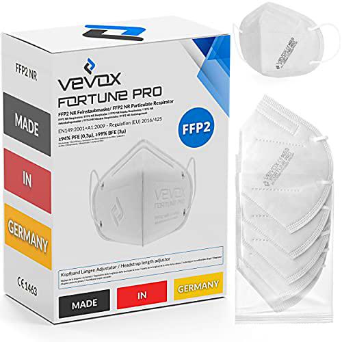 VEVOX® Mascarillas FFP2 - Made in Germany - Juego de 10, 20, 50