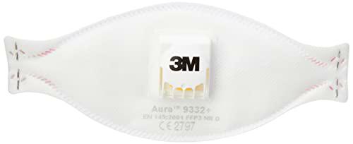 3M 9332+ AUSULADO AURA y respirador de madera dura